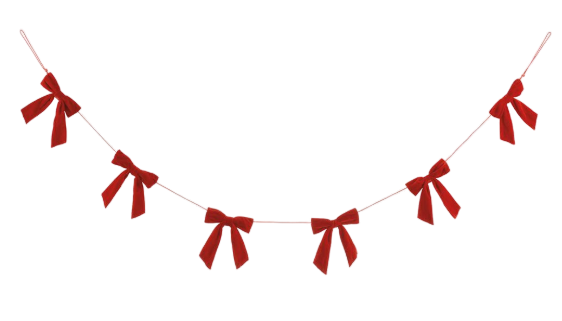 5' Velvet Bow Garland