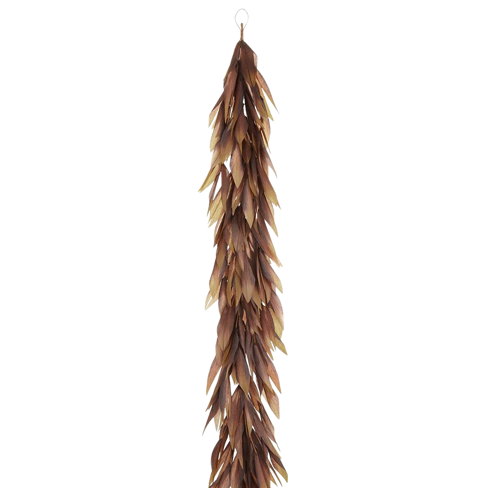 72" Faux Corn Husk Garland