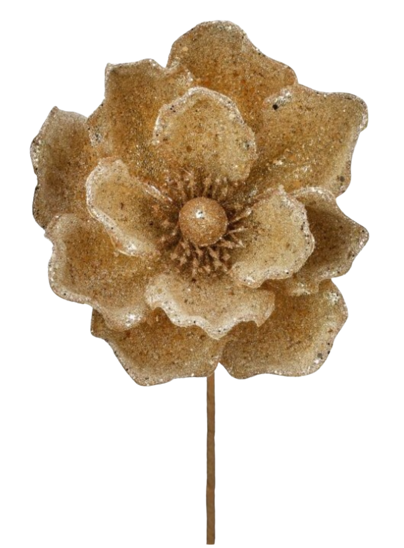 24" Micro Beaded / Sequins Magnolia Stem