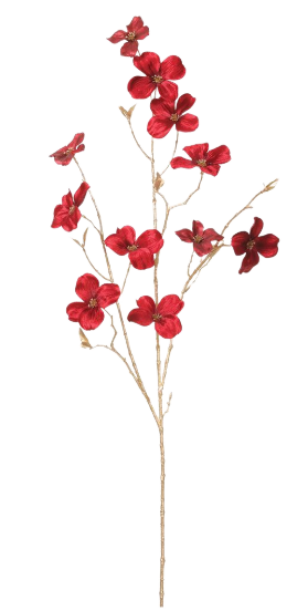 40" Velvet Dogwood Spray