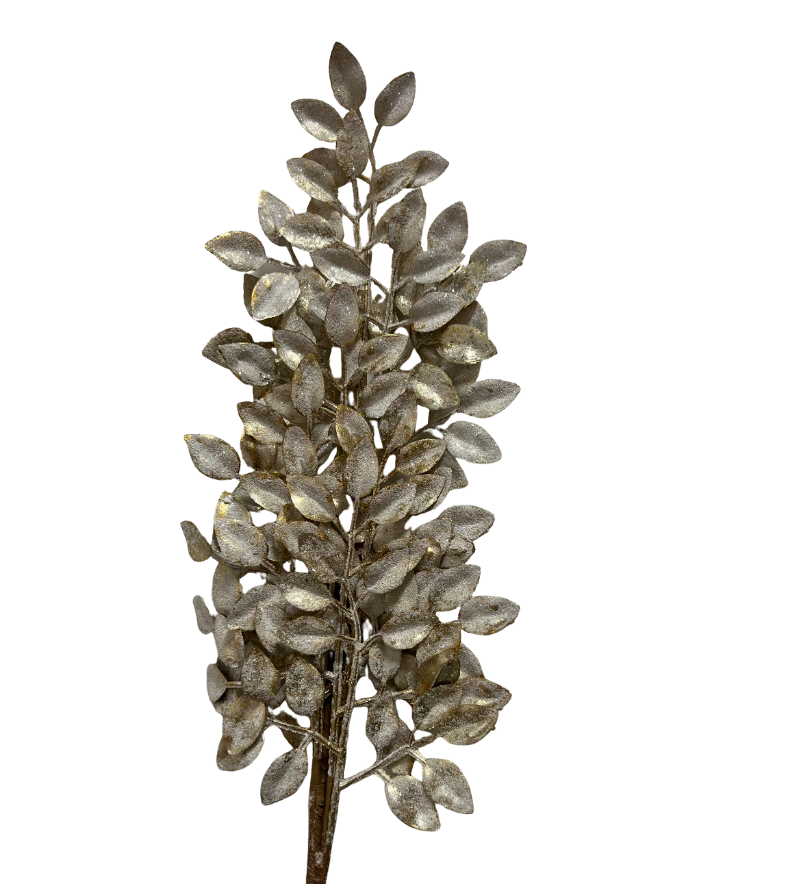 25" Sequin Leaf Spray