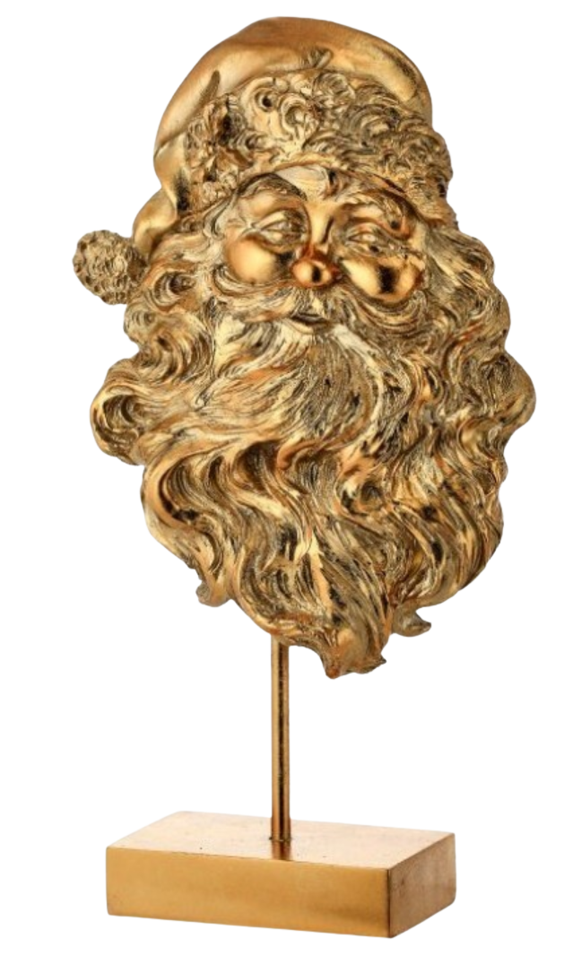 17" Resin Santa Head Table Piece