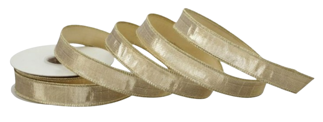 1" X 10Y Metallic Dupion Ribbon