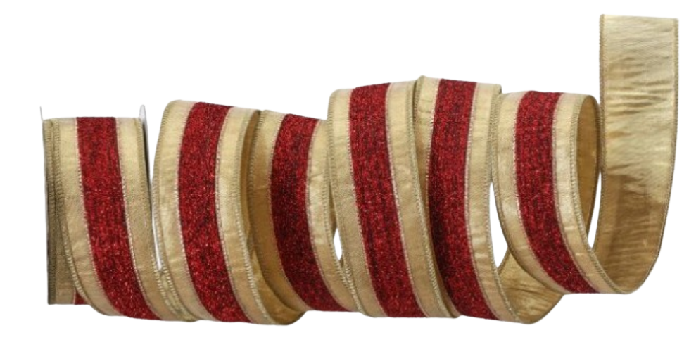 2" X 10Y Wired Glitter Ribbon