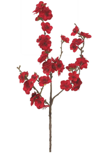 18" Velvet Plum Blossom Spray