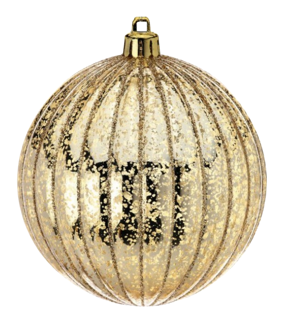 100MM VP MERC RIDGED GLT STRIPE BALL BX4