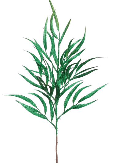 20" Glittered Grass Spray