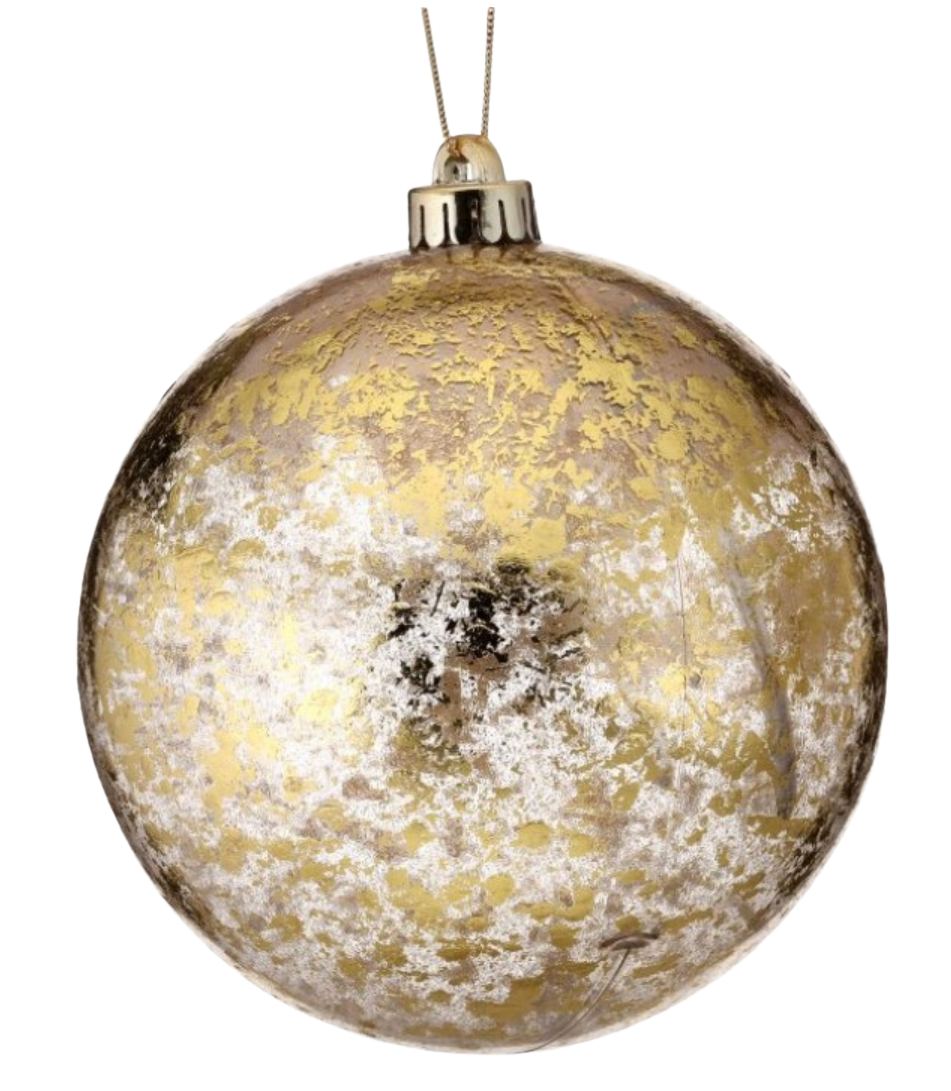 6"Metallic Leaf VP Ball Ornament