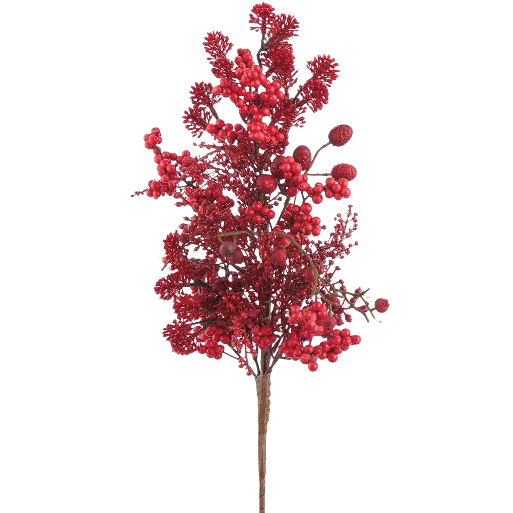 18" Berry/Sedum Pick  Two Tone Red
