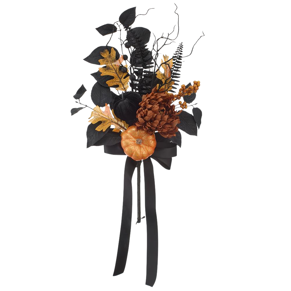 22" Mum / Pumpkin / Fern Bundle x3 Brown Black