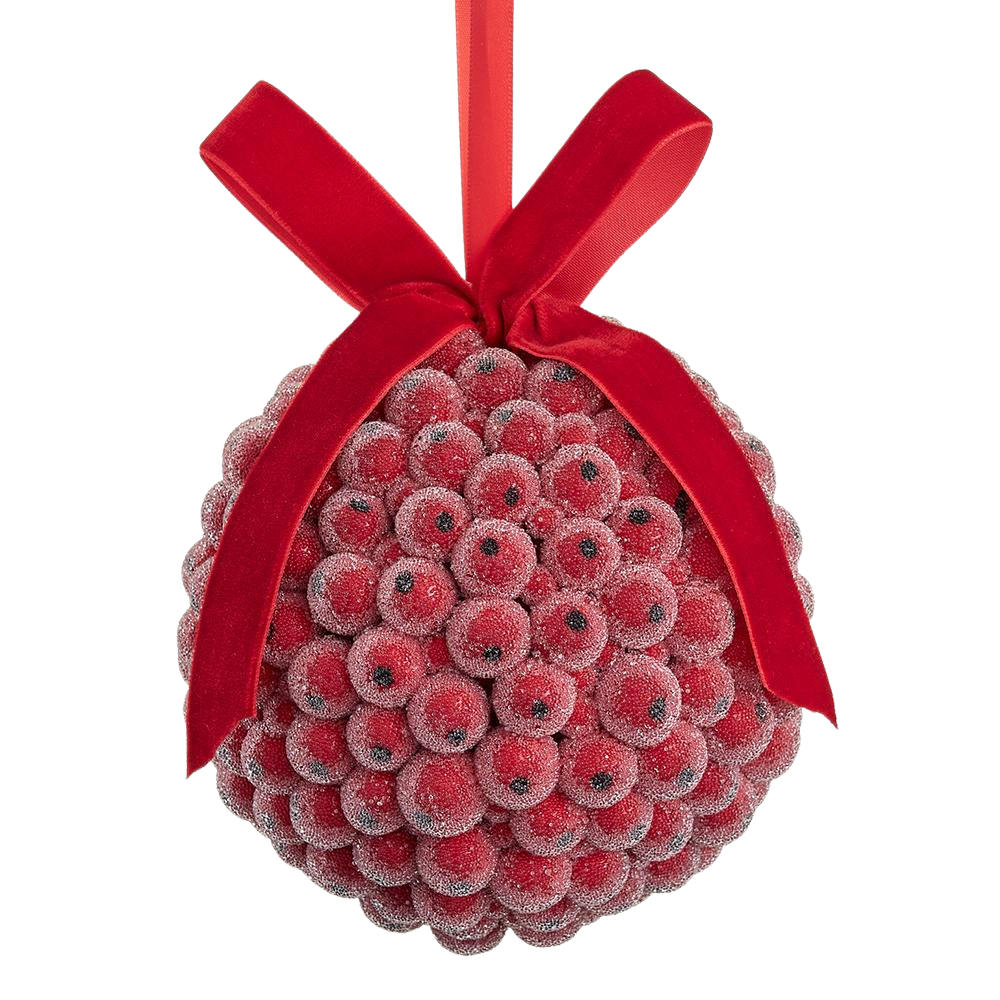 4.75" Iced Berry Orb Red
