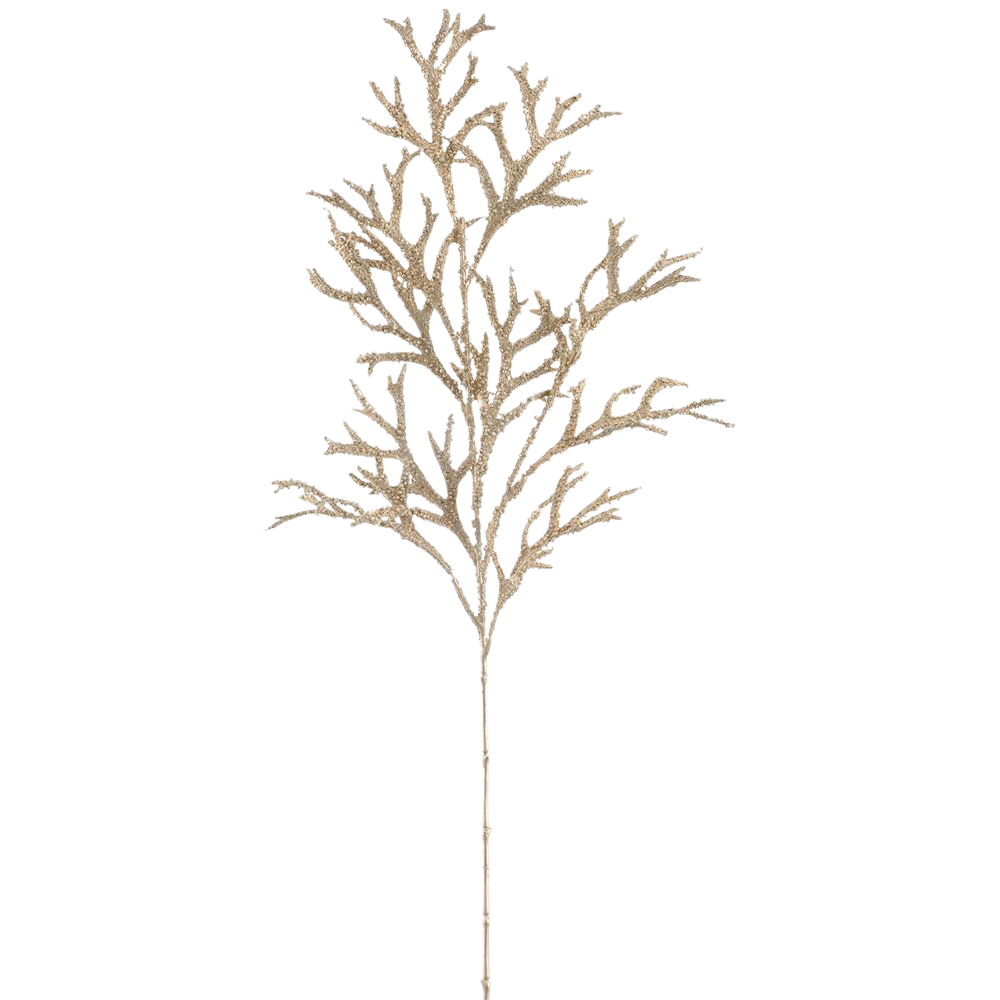 31.5" Metallic Staghorn Spray  Champagne