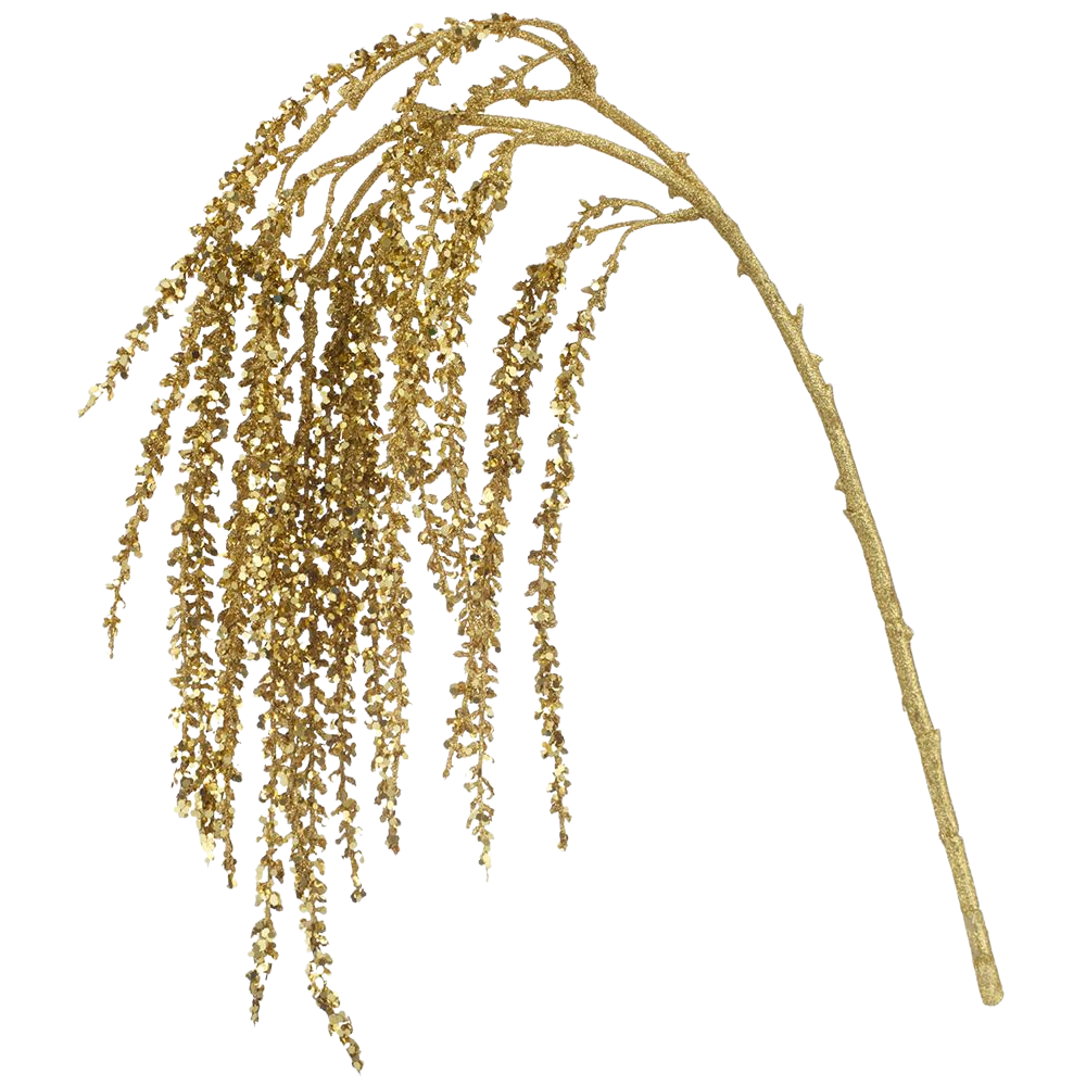 32" Glittered Amaranthus Hanging Spray Gold