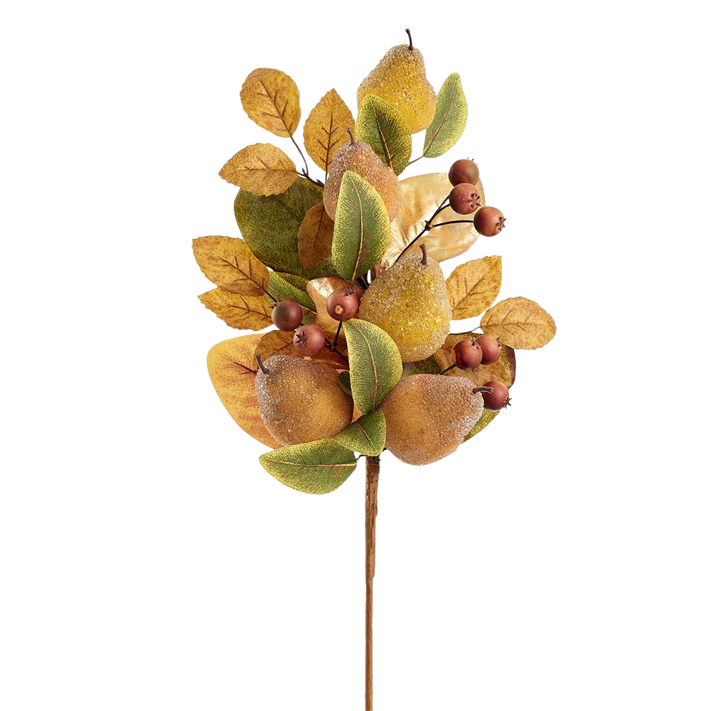 24" Beaded Pear / Berry Pick  Brown Yellow