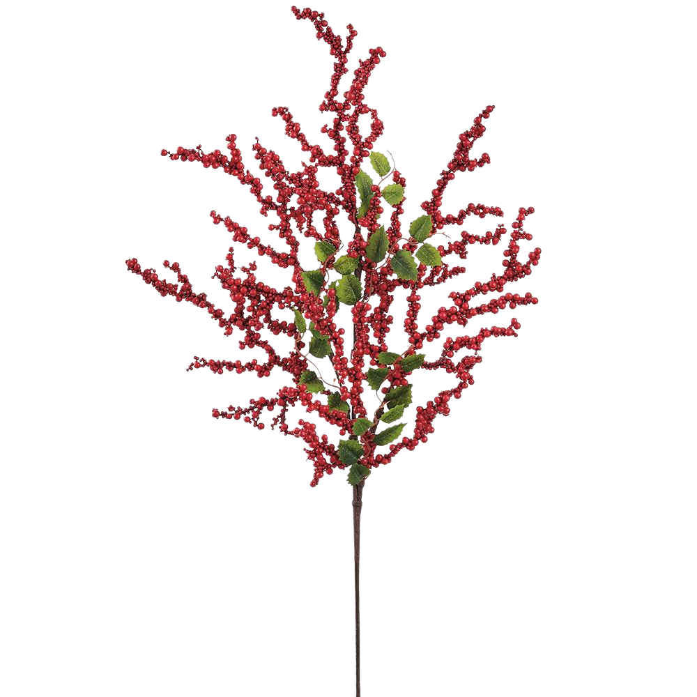 26" Mini Berry Spray  Red