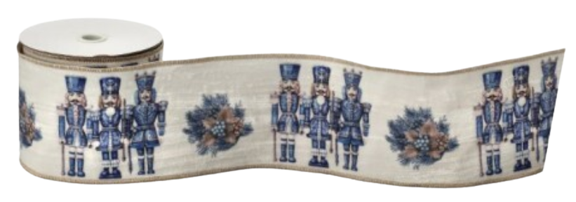 4" X 10Y Velvet Toy Soldier Ribbon