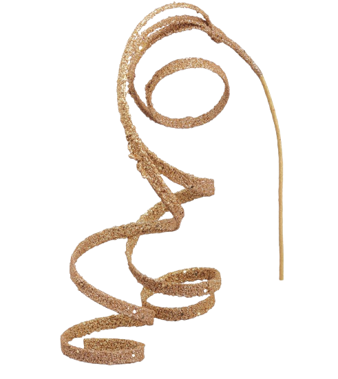 23" Glittered Curly Hanging Spray